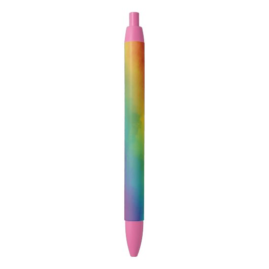Trendy Regenboogkleuren Kleurrijke Template Modern Blauwe Inkt Pen (Voorkant Verticaal)