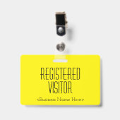 Trendy "REGISTERED VISITOR"-badge Badge (Front with Clip)
