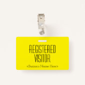Trendy "REGISTERED VISITOR"-badge Badge (Achterkant met clip)