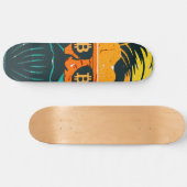 Trendy Retro Bitcoin Eyes Bearded Man Skateboard (Horizontaal)