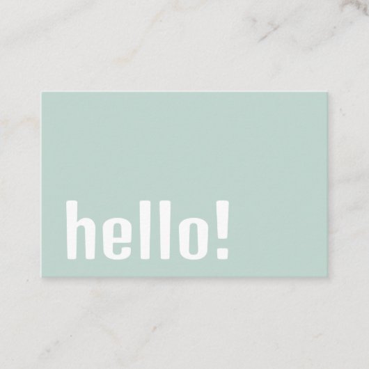 Trendy Retro Boho – Modern groen en wit Visitekaartje (Voorkant)