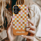 Trendy Retro Checkerboard Monogram Case-Mate iPhone Case