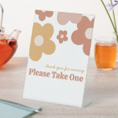 Trendy Retro Daisies Meisje Verjaardag Reclamebord Met Voetstuk (Insitu)