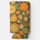 Trendy Retro Floral Pattern met name block (Achterkant)