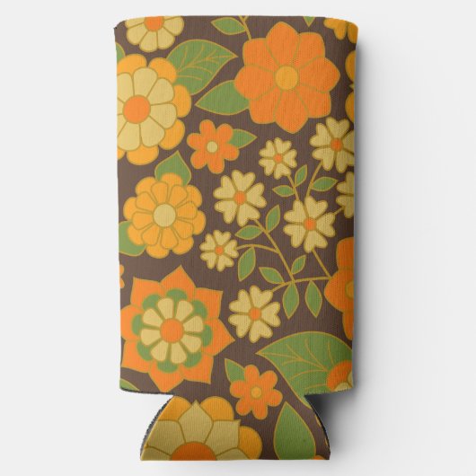 Trendy Retro Floral Pattern met name block (Achterkant)