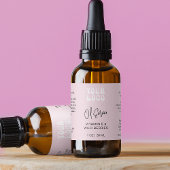 Trendy Retro Pink 1 OZ 30ml Dropper Bottle Etiket