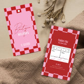 Trendy Retro Roze Kledingboetiek Prijs Hang Tag Visitekaartje