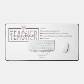 Trendy Retro School Teacher Appreciation Bedankt Bureaumat (Keyboard & Muis)
