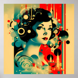 Trendy  Retro stijl Poster