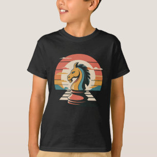 Trendy Retro Vintage Schaakstukken Liefhebber T-shirt