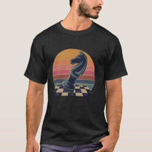 Trendy Retro Vintage Schaakstukken Liefhebber T-shirt