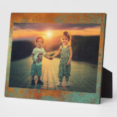 Trendy Rich Copper Patina Metallic Fotoplaat (Zijkant)