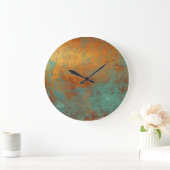 Trendy Rich Copper Patina Metallic Grote Klok (Huis)