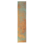 Trendy Rich Copper Patina Metallic Korte Tafelloper (Voorkant)