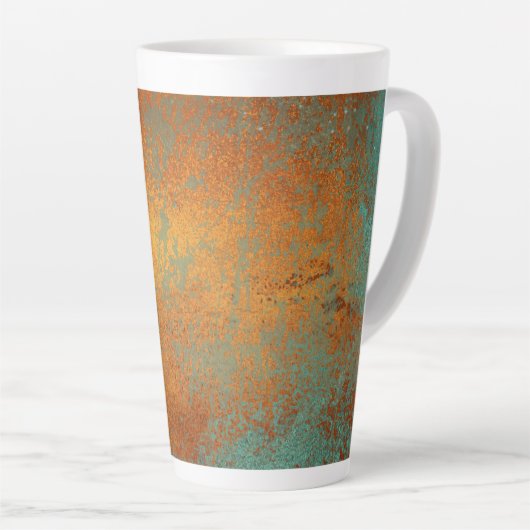 Trendy Rich Copper Patina Metallic Latte Mok (Rechterhoek)