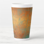 Trendy Rich Copper Patina Metallic Latte Mok (Voorkant)