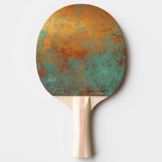 Trendy Rich Copper Patina Metallic Tafeltennisbatje (Voorkant)