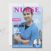 Trendy RN verpleegkundige magazine foto afstuderen Kaart (Voorkant)