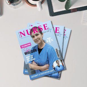 Trendy RN verpleegkundige magazine foto afstuderen Kaart