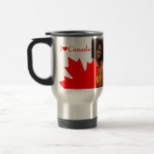 Trendy rode esdoorn bladeren Ik hou van Canada Fot Reisbeker (Links)