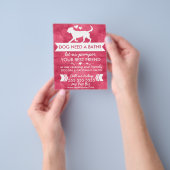Trendy Rode Hond Verzorgingsfolder - Aanpasbaar Flyer (Hand)