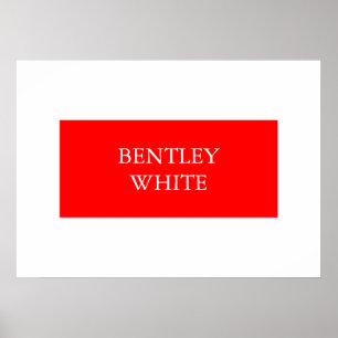 Trendy Rode Witte Stijlvolle Eenvoudige Gewone Naa Poster