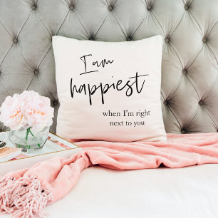 Trendy Romantic Black Quote Gift Kussen