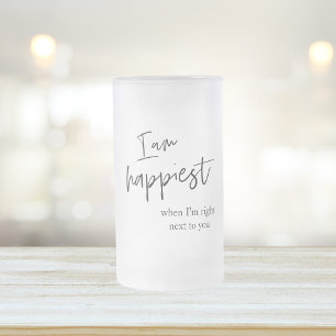 Trendy Romantic Black Quote Gift Matglas Bierpul