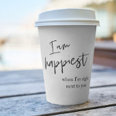 Trendy Romantic Black Quote Gift Papieren Bekers