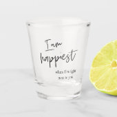 Trendy Romantic Black Quote Gift Shot Glas (Voorkant)