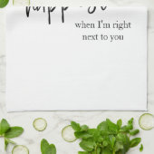 Trendy Romantic Black Quote Gift Theedoek (Gevouwen)