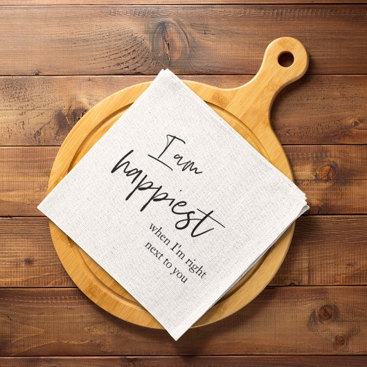 Trendy Romantic Black Quote Gift Theedoek