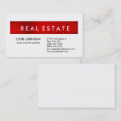 Trendy Rood Wit Creatief Modern Visitekaartje (Voorkant / Achterkant)