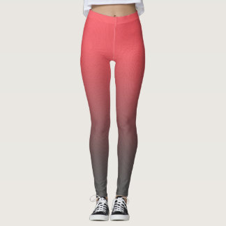 Trendy rood zwart verloop leggings