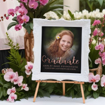 Trendy Roos Gold Afstuderen modern Typografiescrip