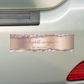 Trendy Roos Gold Diamonds Glitter Monogram Bumpersticker (Op auto)