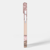 Trendy Roos Gold Diamonds Glitter Monogram Case-Mate iPhone Case (Achterkant / Links)