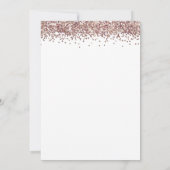 Trendy Roos Gold Glitter Sweet 16 Birthday Party Kaart (Achterkant)