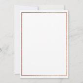 Trendy Roos Gold Graduation Party Invitation Kaart (Achterkant)