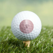 Trendy Roos Gold Monogram Elegant Sjabloon Golfballen (Insitu Shirt)