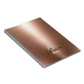 Trendy Roos Gold Monogram Notitieboek (Rechterzijde)