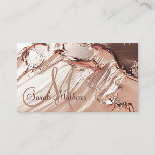 Trendy Roos Gold Paint Make-up Artist Hair Salon Visitekaartje