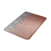 Trendy Roos Gold Silver Glitter Drift Sparkle Badmat (Gekanteld)