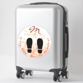 Trendy Roos Gold Sparkling SPA Salon Floor sticker (Koffer)