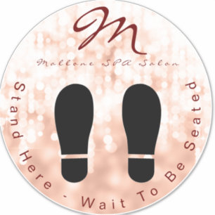 Trendy Roos Gold Sparkling SPA Salon Floor sticker