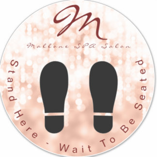 Trendy Roos Gold Sparkling SPA Salon Floor sticker