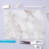Trendy Roos-gold & White Faux Marble Tissuepapier (Craft)