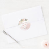 Trendy roos goud bloemengoud sparkle sweet sixteen ronde sticker (Envelop)