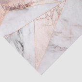 Trendy Roos Goud Geometrisch Marmer Tissuepapier (Detail)