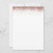 Trendy Roos Goud Glitter Script Sweet 16 Kaart (Achterkant)